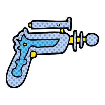 Comic book style cartoon ray gun Stock Illustration