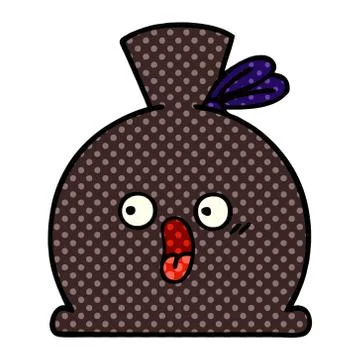 Comic book style cartoon sack Stock Illustration