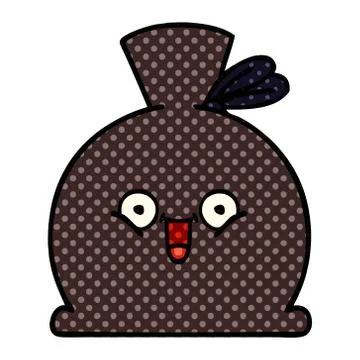 Comic book style cartoon sack Stock Illustration
