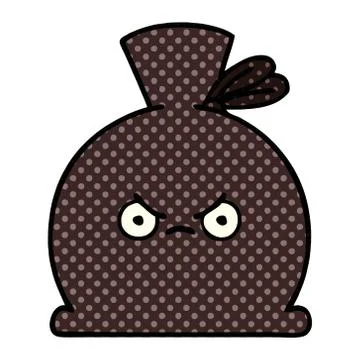 Comic book style cartoon sack Stock Illustration