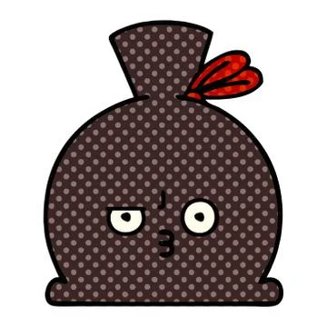 Comic book style cartoon sack Stock Illustration