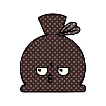 Comic book style cartoon sack Stock Illustration