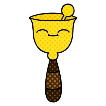 Comic book style cartoon school bell Stock Illustration