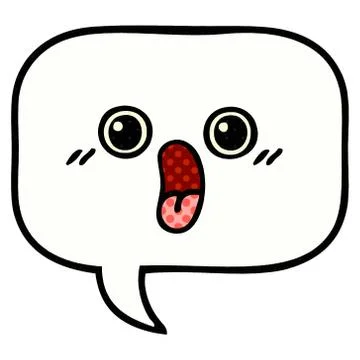 Comic book style cartoon speech bubble Stock Illustration
