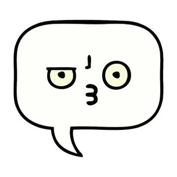 Comic book style cartoon speech bubble Stock Illustration