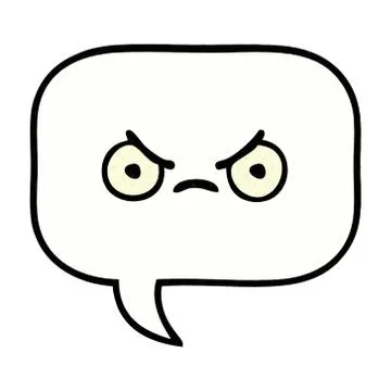 Comic book style cartoon speech bubble Stock Illustration