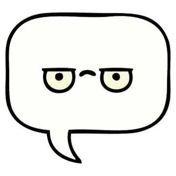 Comic book style cartoon speech bubble Stock Illustration