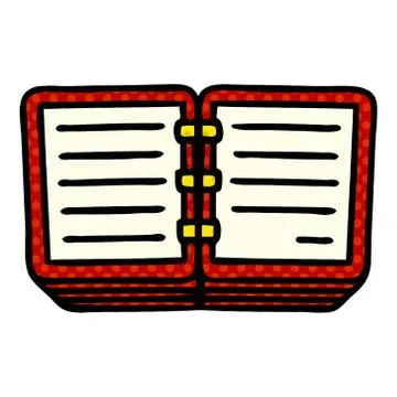 Comic book style cartoon stack of  diaries Illustrazione stock