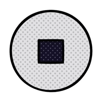 Comic book style cartoon stop button Stock Illustration