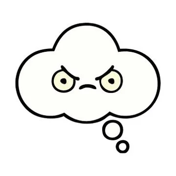 Comic book style cartoon thought bubble Stock Illustration