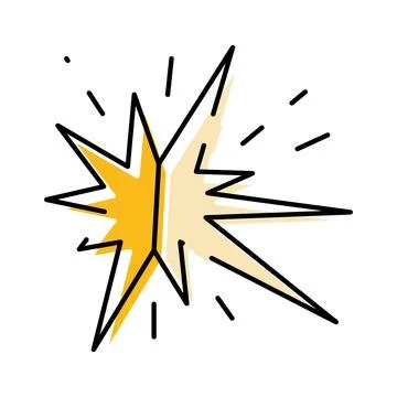 Comic book style explosion and impact effect Ilustración de archivo