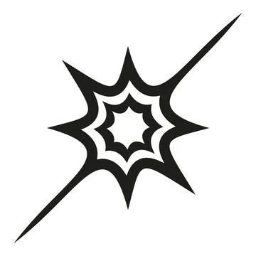 Comic book style explosion burst or impact effect Stock Illustration