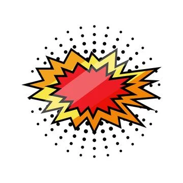 Comic book style explosion burst graphic イラスト素材