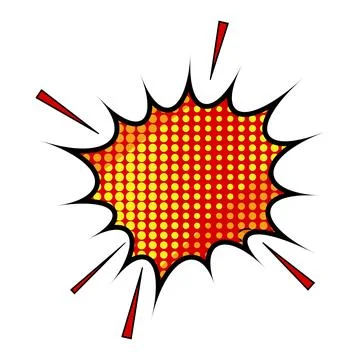 Comic book style pop art explosion burst Illustration