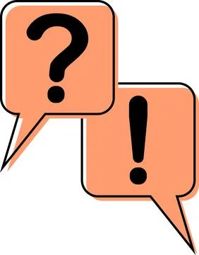 Comic book style question and answer Stock Illustration