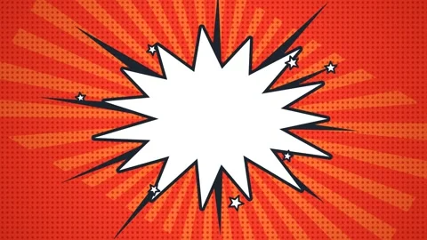 Comic Book Style Speech Bubble Explosion Background. Stock Footage 341775423