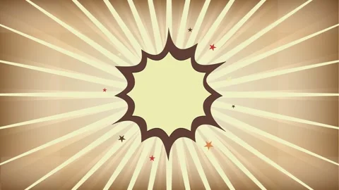 Comic Book Style Speed Lines Animation with Speech Bubble Cloud on  Backgroun Stock Footage 345673931