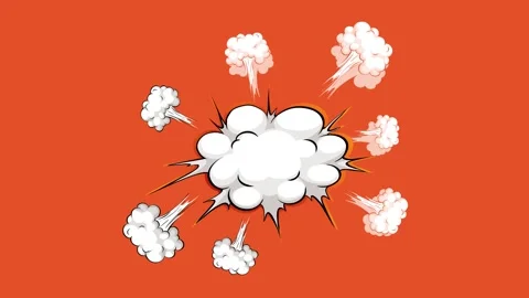 Comic Book Style Speed Lines Animation with Speech Bubble Cloud on  Backgroun Stock Footage 345674291