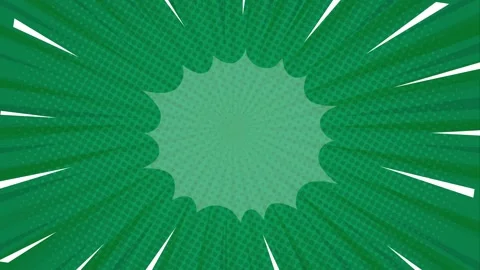 Comic Book Style Speed Lines Animation with Speech Bubble Cloud on  Backgroun Stock Footage 345675113