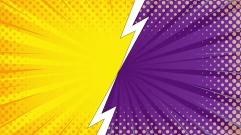 Comic Book Style Speed Lines Animation with Speech Bubble Cloud on  Backgroun Stock Footage 345675394