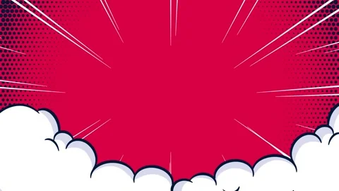 Comic Book Style Speed Lines Animation with Speech Bubble Cloud on  Backgroun Stock Footage 345675397