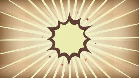Comic Book Style Speed Lines Animation with Speech Bubble Cloud on  Backgroun Stock Footage 345676384