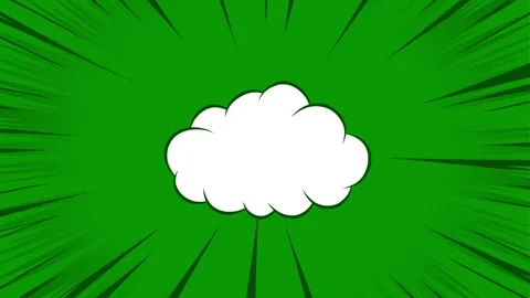 Comic Book Style Speed Lines Animation with Speech Bubble Cloud on  Backgroun Stock Footage 345676559