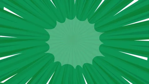 Comic Book Style Speed Lines Animation with Speech Bubble Cloud on  Backgroun 库存影片 345676902