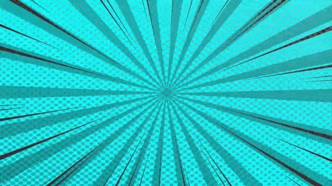 Comic Book Style Speed Lines Animation with Speech Bubble Cloud on  Backgroun Stock Footage 345676946