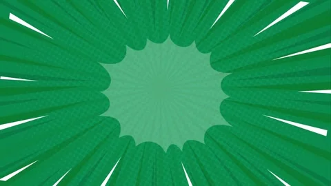Comic Book Style Speed Lines Animation with Speech Bubble Cloud on  Backgroun Stock Footage 345677016