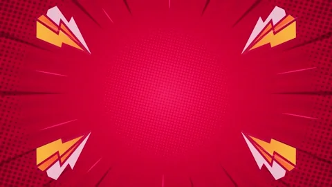 Comic Book Style Speed Lines Animation with Speech Bubble Cloud on  Backgroun Stock Footage 345912948