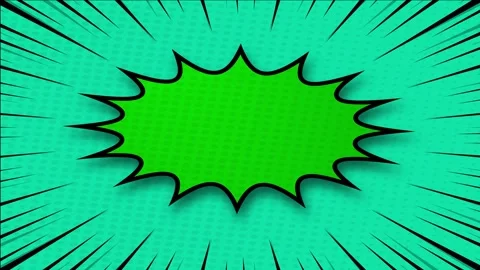 Comic Book Style Speed Lines Animation with Speech Bubble Cloud on  Backgroun Stock Footage 345913055