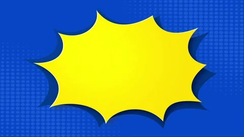 Comic Book Style Speed Lines Animation with Speech Bubble Cloud on  Backgroun Stock Footage 345913093