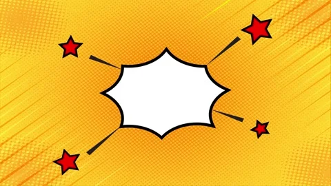 Comic Book Style Speed Lines Animation with Speech Bubble Cloud on  Backgroun Stock Footage 345913371