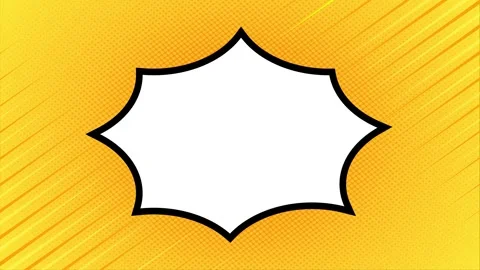Comic Book Style Speed Lines Animation with Speech Bubble Cloud on  Backgroun Stock Footage 345913441