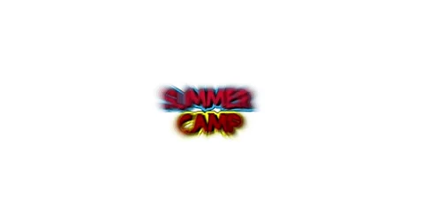Comic book Summer Camp text Stock Footage 306923486
