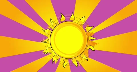 Comic book summer sun Stock Footage 277124099