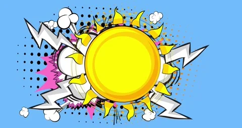 Comic Book Sun animation Stock Footage 332639916