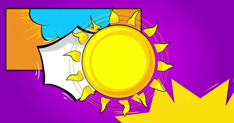 Comic Book Sun Stock Footage 332639917