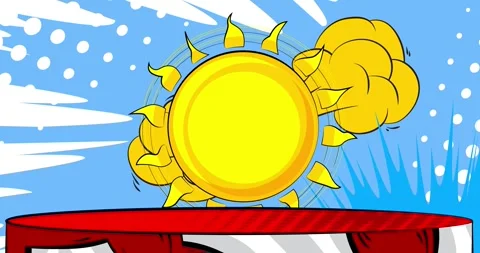 Comic Book Sun with Podium video Stock Footage 331622743