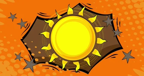 Comic Book Sun video 스톡 동영상 332639918