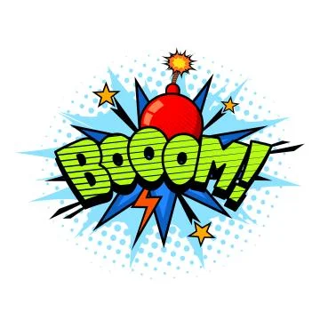 Comic book superhero speech bubble background, halftone texture Illustrazione stock