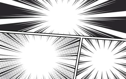 Comic book template. frames for dialogue, communication boxes of various shap Stock Illustration