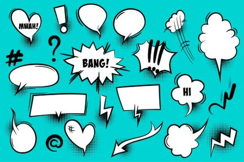 Comic book text speech bubble Stock Illustration