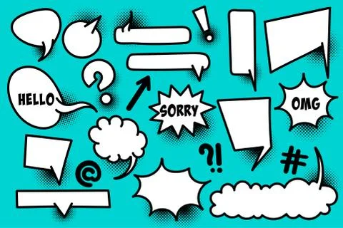 Comic book text speech bubble Stock Illustration
