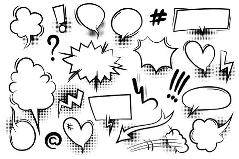 Comic book text speech bubble Stock Illustration