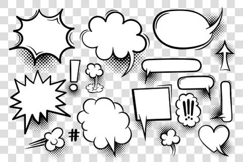 Comic book text speech bubble Stock Illustration