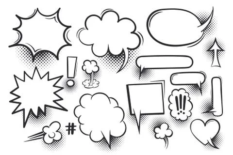 Comic book text speech bubble Stock Illustration