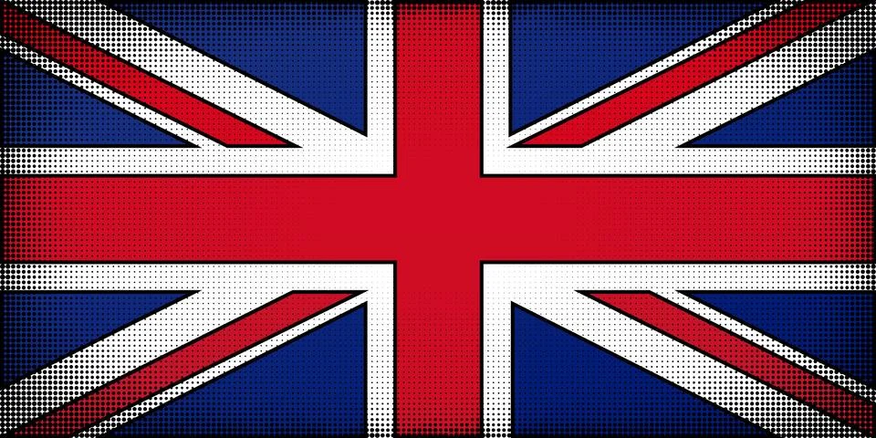 Comic book UK flag Stock Illustration