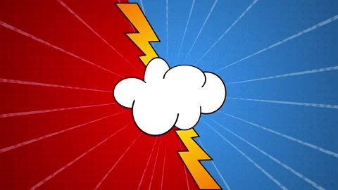Comic Book Versus Background Red Blue Split Stock Footage 318860661